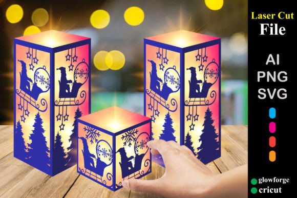 3D SVG Christmas Santa Lantern Review