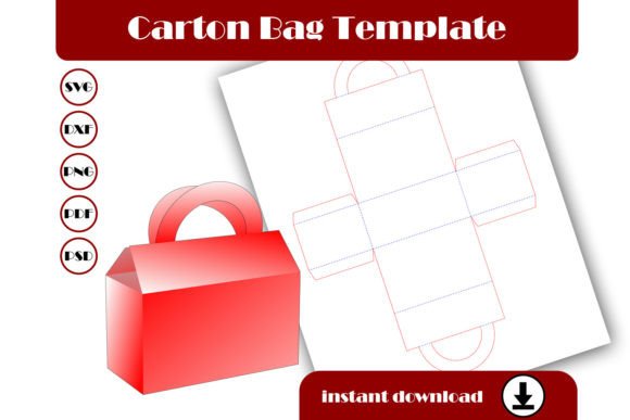 3D SVG Shapes: Paper Bag & Gift Box Template