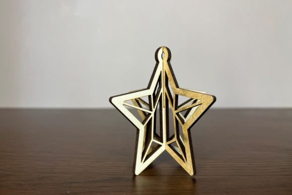3D SVG Star Ornament for Christmas Branding