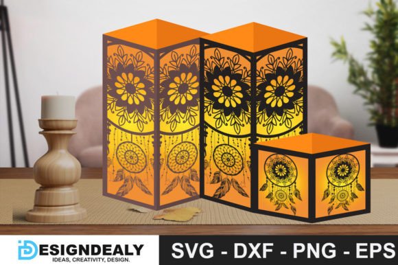 Boho Dream Catcher Lantern SVG: 3D Shapes Review