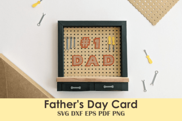 Fatherβs Day Card - Tool Shadow Box: 3D SVG for Gift Boxes