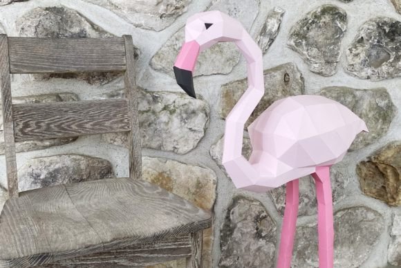 Flamingo 3D SVG for Animals Branding