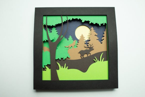 Forest Shadow Box: 3D SVG for Countries And Travel