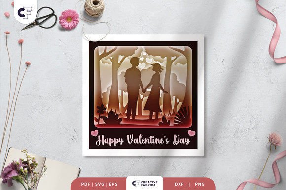 Happy Valentine 3D SVG for Holidays