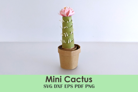 Mini Flowering Cactus 3D SVG for Paper Flowers