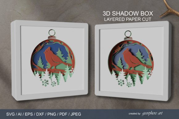 Red Cardinal 3D SVG: A Festive Animals Asset