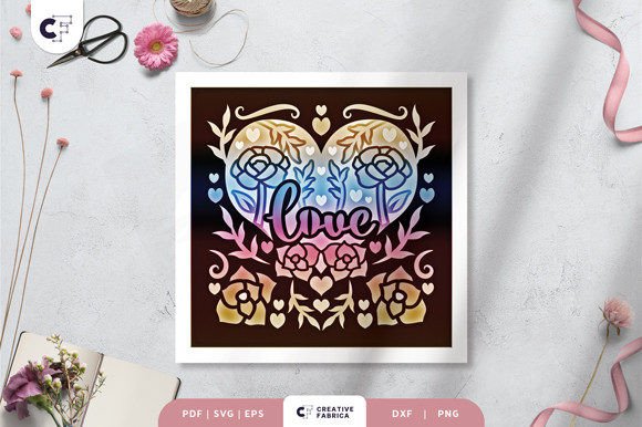 Valentine’s Heart 3D SVG for Holidays